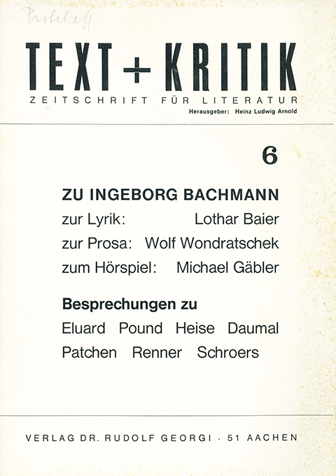 Text + Kritik 06 (Bachmann)