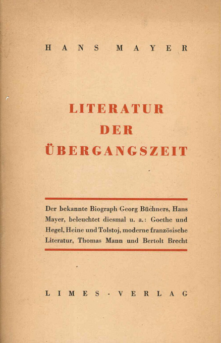 Mayer, Literatur der Übergangs