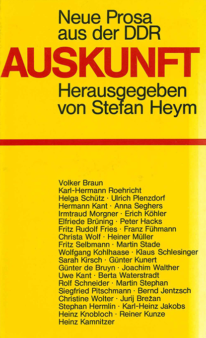 Heym, St., Auskunft