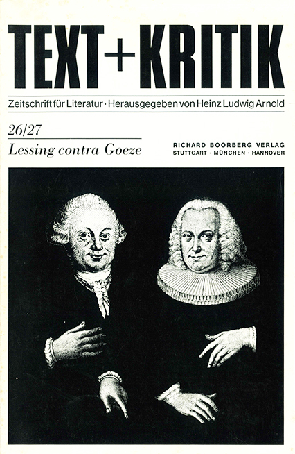 Text + Kritik 26/27 Lessing contra Goeze