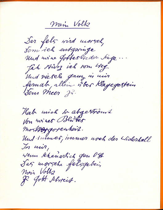Lasker-Schüler, Mein Volk