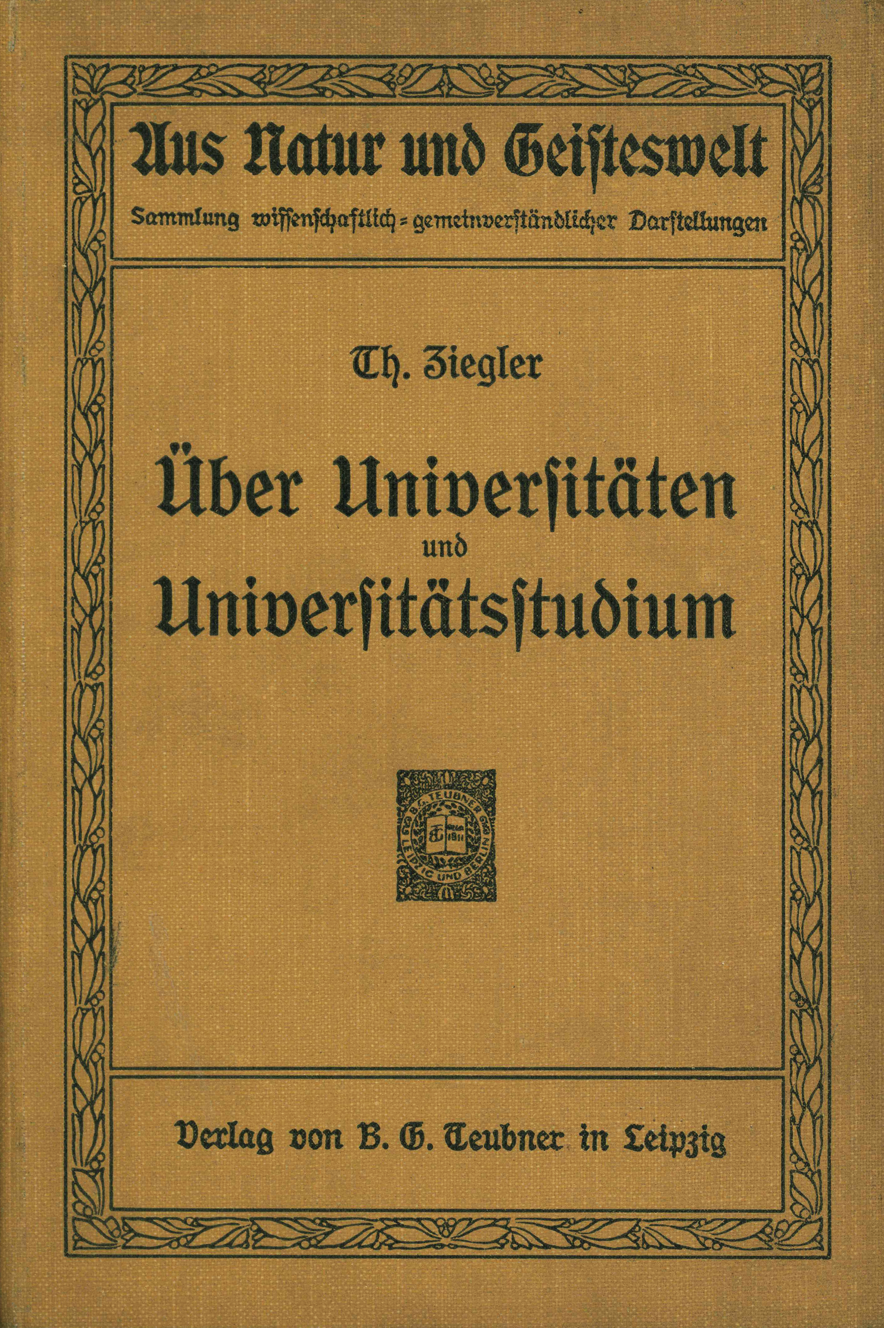 Ziegler, Über Universitäten