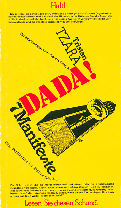 Tzara, 7 DADA Manifeste 1976