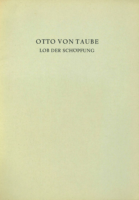 Taube, Lob der Schöpfung