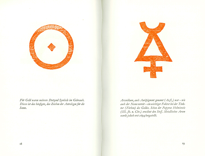 Endrei, Alchimistische Symbole