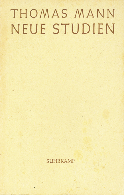 Mann, Th., Neue Studien (Suhrkamp)