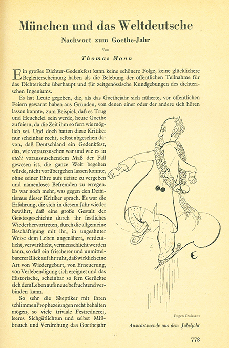 Mann, Th., München und das Weltdeutsche
