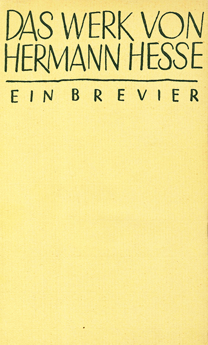 Unseld, Das Werk von H. Hesse