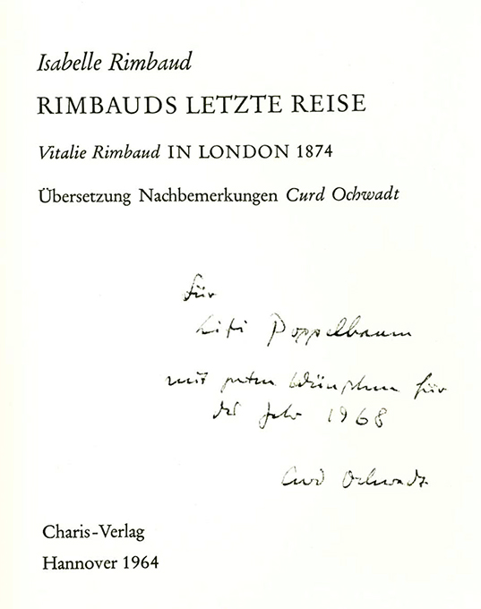 Rimbaud, Rimbauds letzte Reise