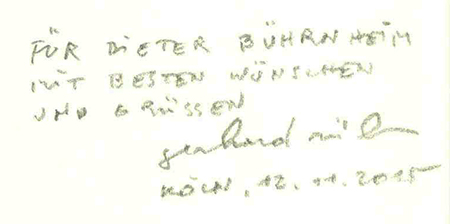 Rühm, Knochenspielzeug 1979 (Widmung)