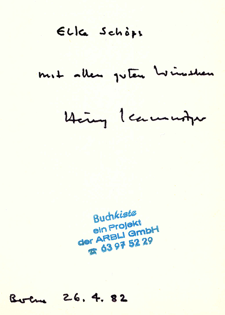 Kamnitzer, Der Tod des Dichters