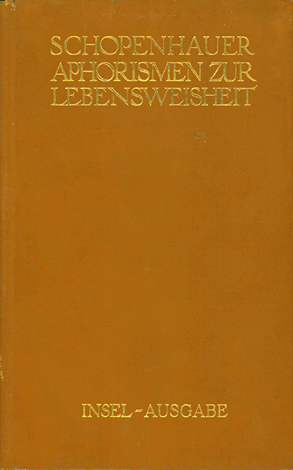 Schopenhauer, Aphorismen zur Lebensweisheit (Leder)