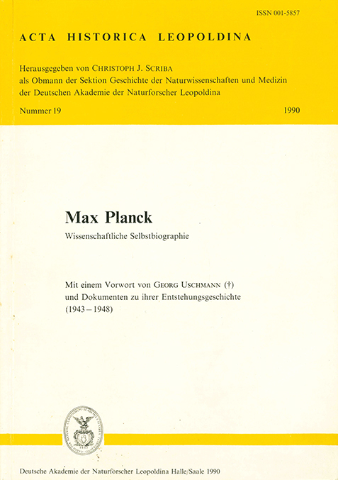 Planck, Wissenschaftliche Selbstbiographie