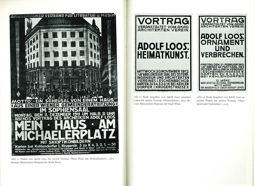 Glück, Adolf Loos und das Buchdrucken